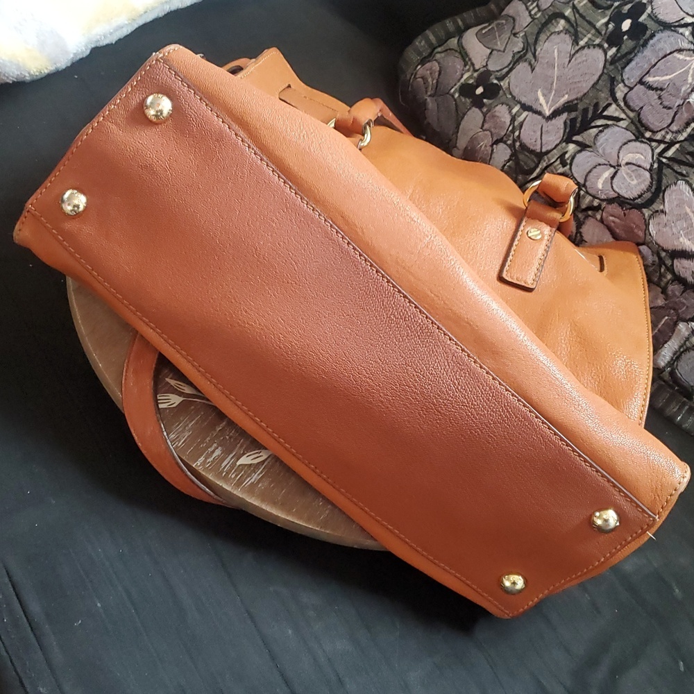 Michael Kors Large Hamilton Leather Satchel Bag - Picture 8 of 15